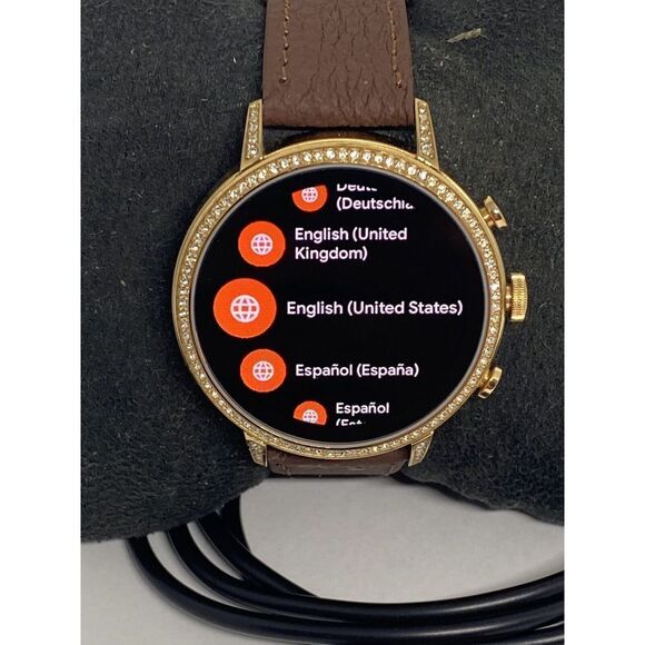 Fossil Gen 4 Authentic Digital Dial Smart Watch Custom Band FTW6015 AB574 - Picture 2 of 10